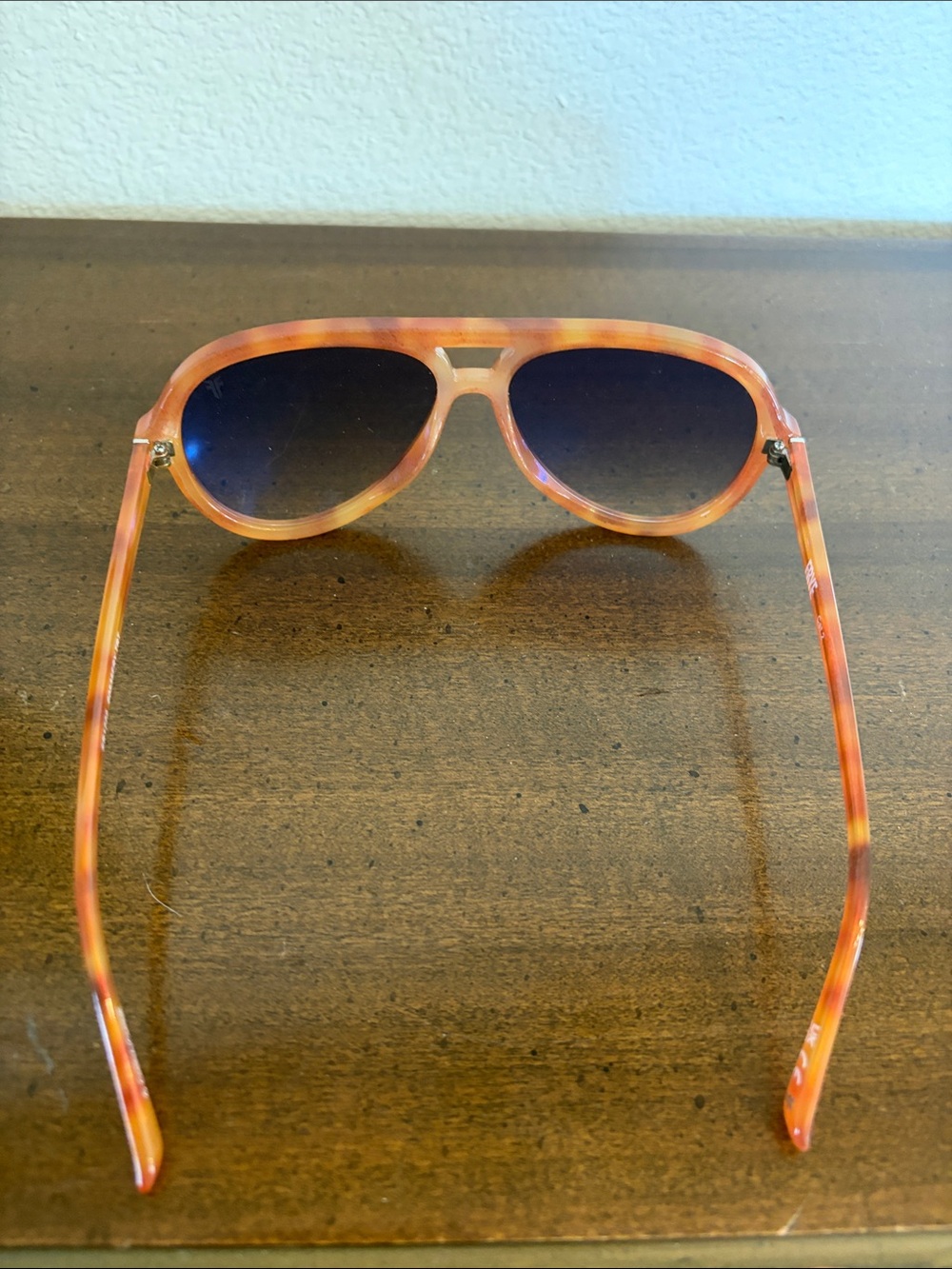 Frye Tan Brown Plastic Aviator Sunglasses - Picture 3 of 9